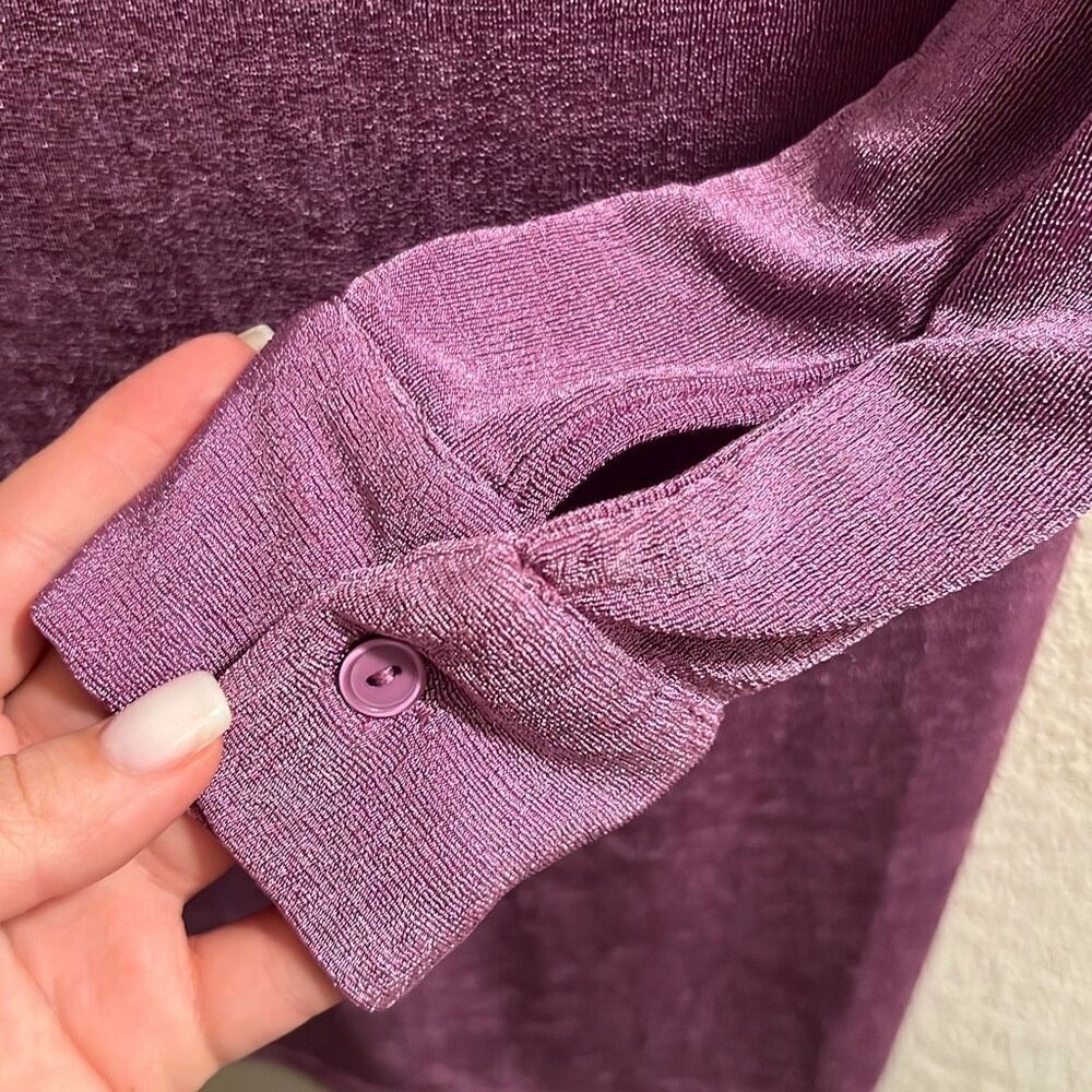 ✨MABLE EMERSYN SLINKY BUTTON DOWN SZ SMALL PURPLE DRESS✨ - Picture 8 of 10